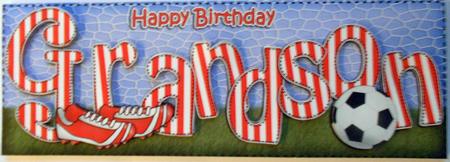Happy Birthday Grandson Large Dl 3D Decoupage by Eunice Roberts