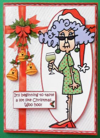 Stella Likes the Taste of Christmas Quick Card by Eunice Roberts
