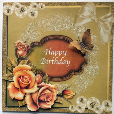 A Golden Card Front by Eunice Roberts