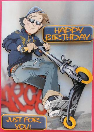 Scooter Dude Blue by Eunice Roberts