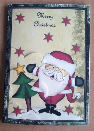 Santas Singing Petal Corner Stacker by Eunice Roberts