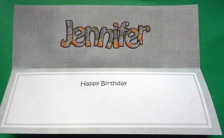 Birthday Jennifer Roses Large Dl Matching Insert by Eunice Roberts