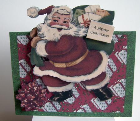 Retro Santa Christmas Over the Edge by Eunice Roberts
