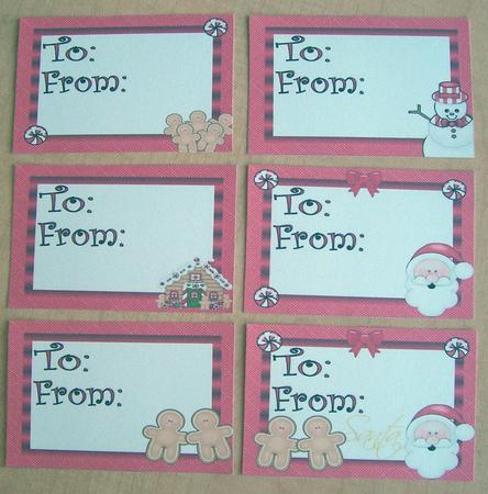 Red Christmas Gift Tags by Eunice Roberts