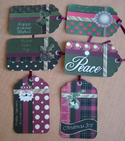 6 Gift Tags for Christmas by Eunice Roberts
