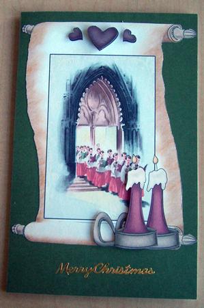Carolling to the Altar Merry Christmas Scroll by Eunice Roberts
