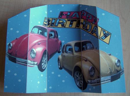Vw Beatle Card by Eunice Roberts