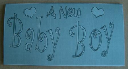 New Baby Boy Money or Gift Wallet and Card by Eunice Roberts