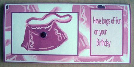 Birthday Card/wallet Handbag by Eunice Roberts