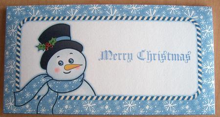 Snowman Money Wallet by Eunice Roberts