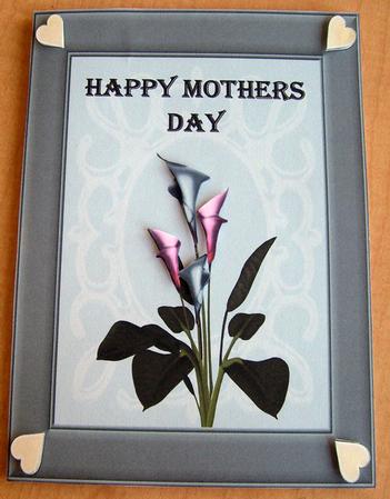 A4 Calla Lily 1 Mothers Day Card by Eunice Roberts
