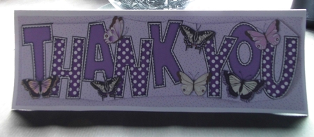 Butterflies THANK YOU large dl 4 by Eve Bartlett