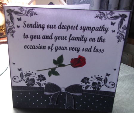 A SYMPATHY CARD by Eve Bartlett