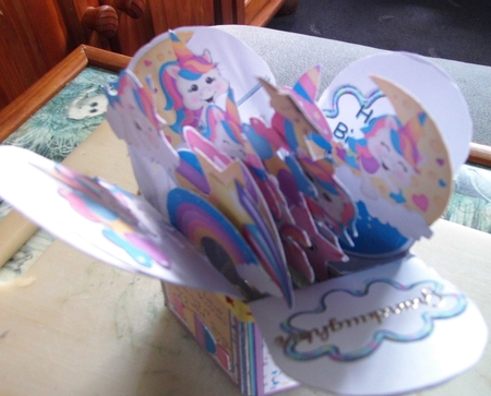 UNICORN UNICORNS POP UP BIRTHDAY BOX CARD Featured Gallery Photo