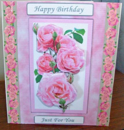 Pink Framed Roses by Eve Bartlett