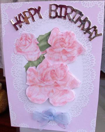 A4 Pearls and Lace Card Front by Eve Bartlett