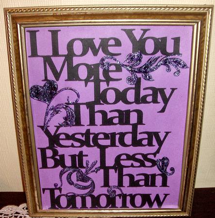 Paper Magic Frame - I Love You More Today by Eve Bartlett