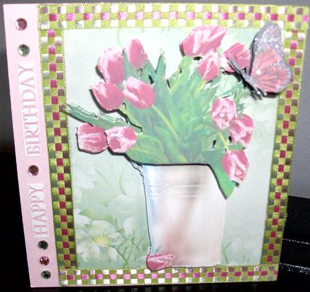 Tulips in a Bucket by Eve Bartlett