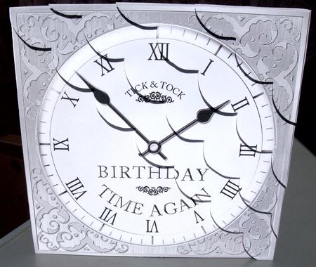 8x8 Birthday Clock Kit with Scalloped Corners by Eve Bartlett