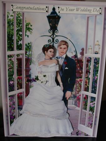 Wedding Day After the Ceremony A4 Decoupage by Eve Bartlett
