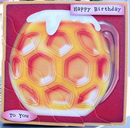 Mine's a Pint Quick Card Wavy Corner Side Stacker by Eve Bartlett