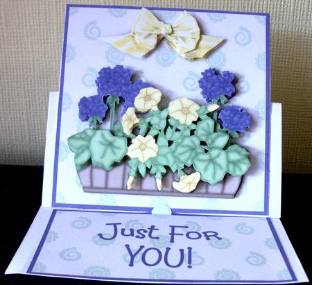 Just for You! Window Box - Easel Card with Decoupage by Eve Bartlett
