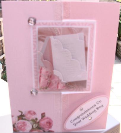 Wedding Card Fold Back Card with Scalloped Corner Stacker by Eve Bartlett