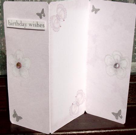 Pink Flutterby Blossoms Gatefold Insert by Eve Bartlett
