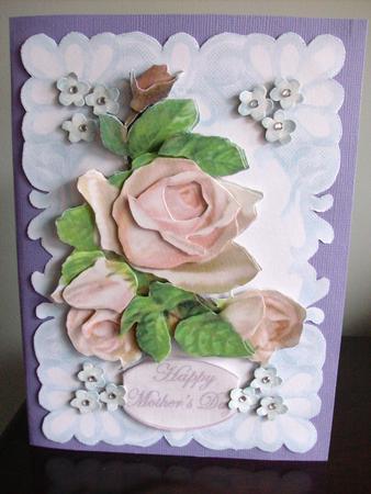 Lace with Pink Pop-out Roses by Eve Bartlett