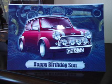 Happy Birthday Son Mini Classic Red by Eve Bartlett
