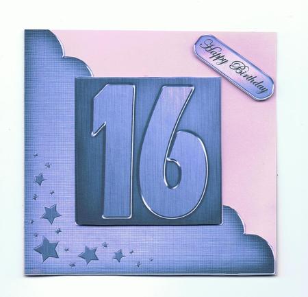 16th Metallic Age Cut and Fold Corner Card by Eve Mcmean