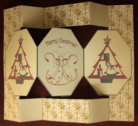 Christmas Octagon Folded Card by Eve Mcmean