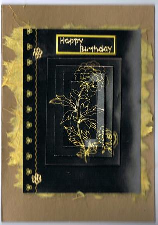 Gold and Black Rose Quick Card by Eve Mcmean