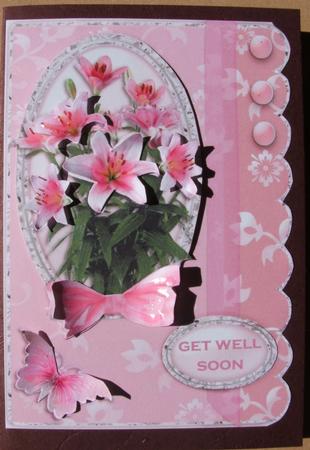 Pink Floral Scalloped Edge by Eve Mcmean