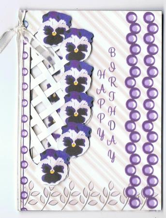Pansies and Beads Trellis Card Kit by Eve Mcmean
