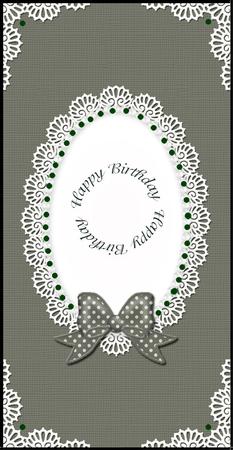 Dl Pearls and Lace Card Front or Insert by Eve Mcmean