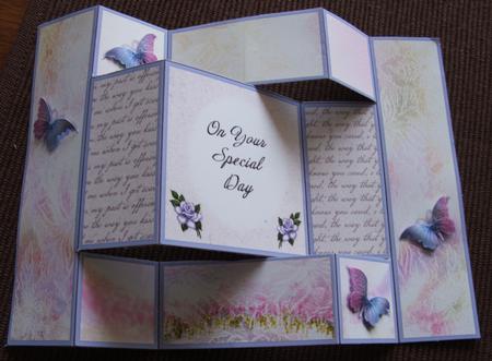 Fantasy Butterfly 3 - on Your Special Day - Tri Shutter Card by Eve Mcmean
