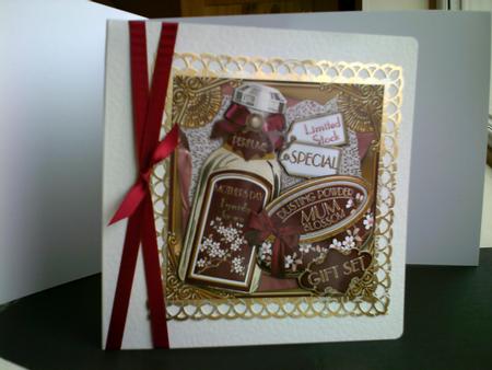 Plum Blossom Mothers Day Perfume Gift Set Decoupage Sheet by Faith Irvine