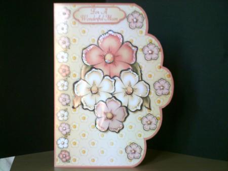 Blooming Blossoms Scallop Edge Card Front by Faith Irvine