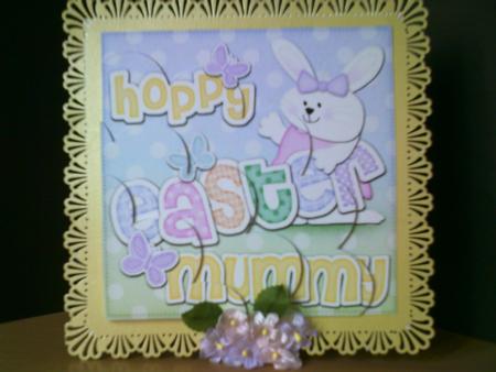 Happy Easter Mummy Bunny Girl Felties Shell Corner by Faith Irvine