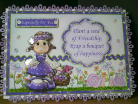Violet's Garden Topper and Decoupage by Faith Irvine