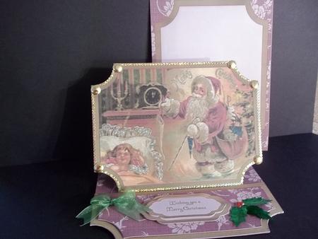 Christmas Vintage Santa Easel Card Kit by Faith Irvine