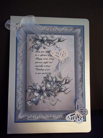 Blue Oval Birthday Verse by Faith Irvine