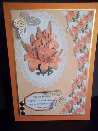 Lillies on Lace by Faith Irvine