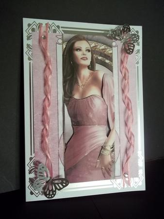 Art Deco Lady Pearl Large Dl (pink) by Faith Irvine
