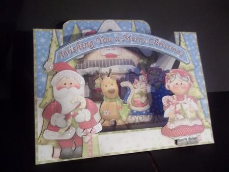 Mr & Mrs Claus Christmas Mountain Stepper Card Kit by Faith Irvine