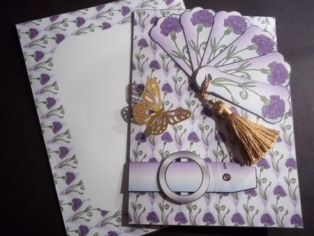 Fan Card - Purple Carnation by Faith Irvine