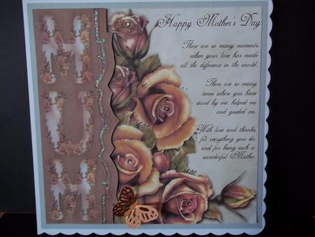 Mother's Day Rose Greeting Card with Words by Faith Irvine