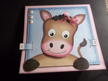 3D Gigi Horse Animated Large Wobble Head Card Kit by Faith Irvine