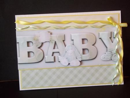 Vintage Baby Baby Large Dl Word Card by Faith Irvine